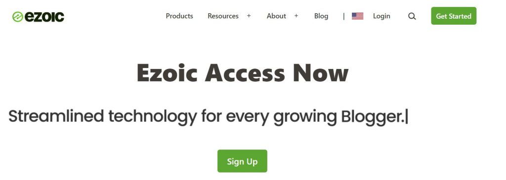 Ezoic Access Now: Streamlined technology for growing bloggers and publishers 