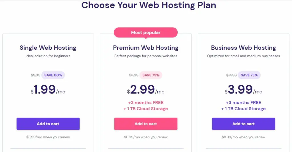 Hostinger web hosting for a blog 