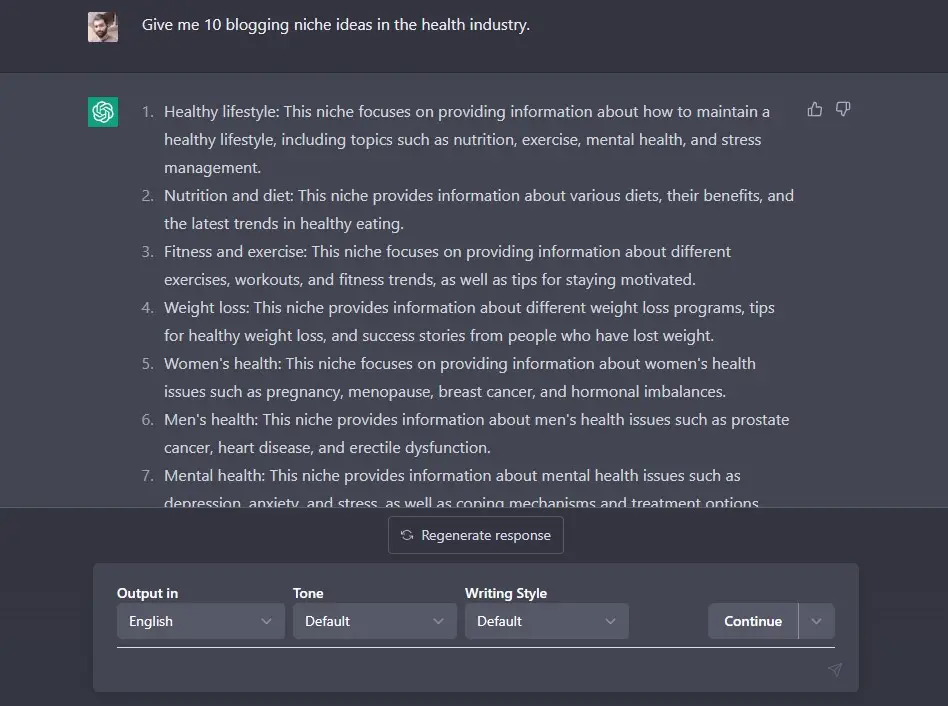 Blogging niche ideas in the health industry